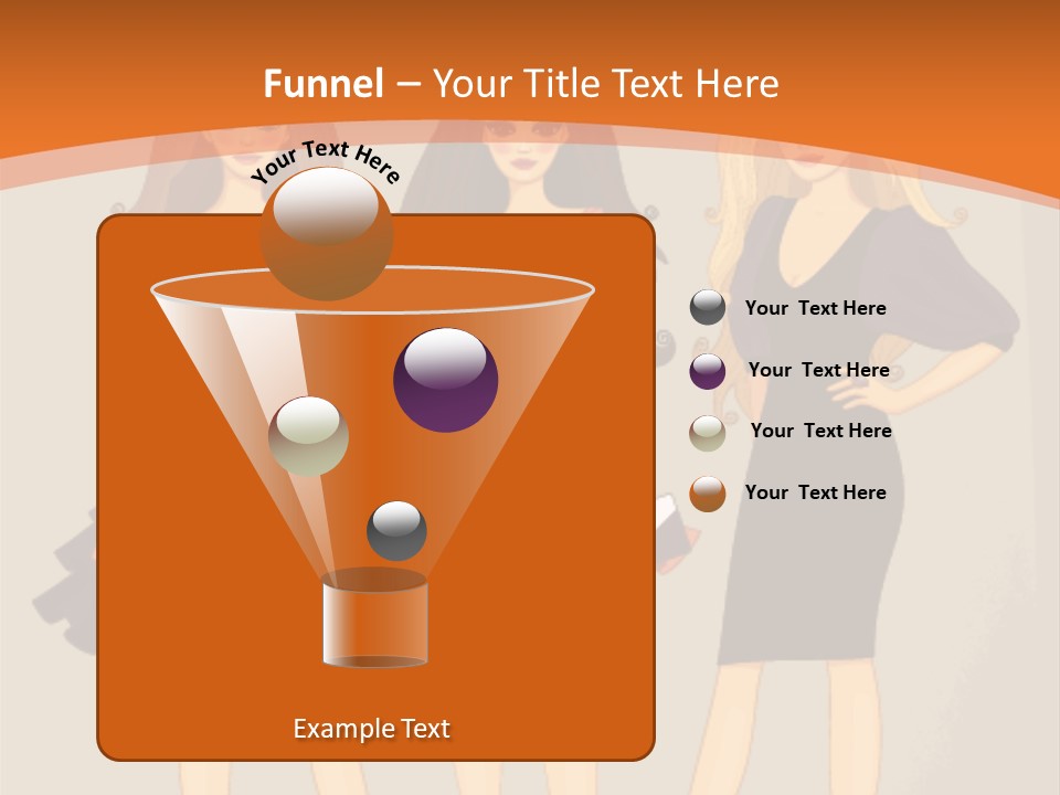 Three Women In Dresses Standing Next To Each Other PowerPoint Template