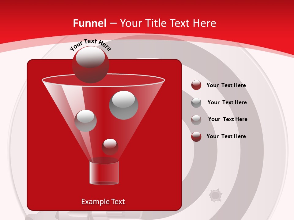 A Gun And A Target On A Red And White Background PowerPoint Template