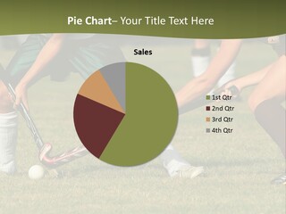 A Group Of People Playing A Game Of Field Hockey PowerPoint Template
