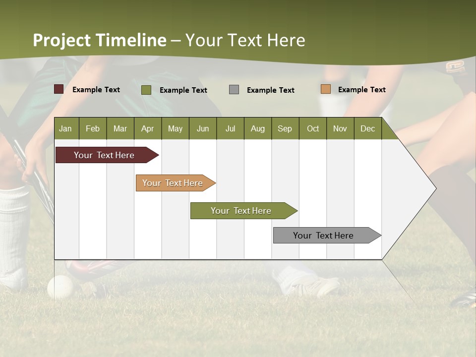A Group Of People Playing A Game Of Field Hockey PowerPoint Template
