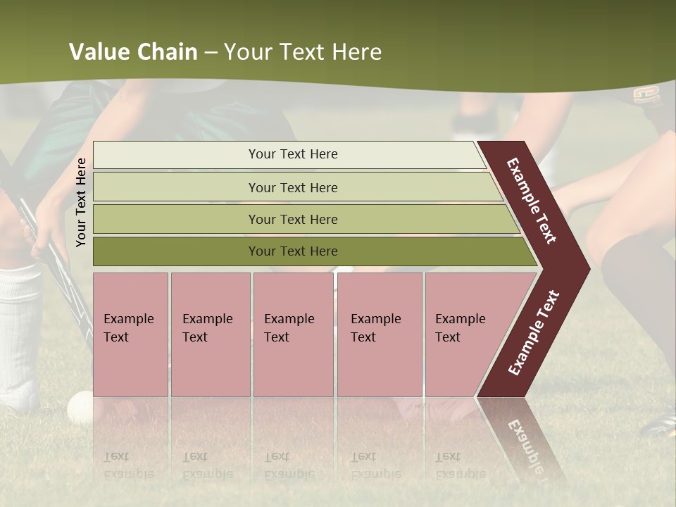 A Group Of People Playing A Game Of Field Hockey PowerPoint Template