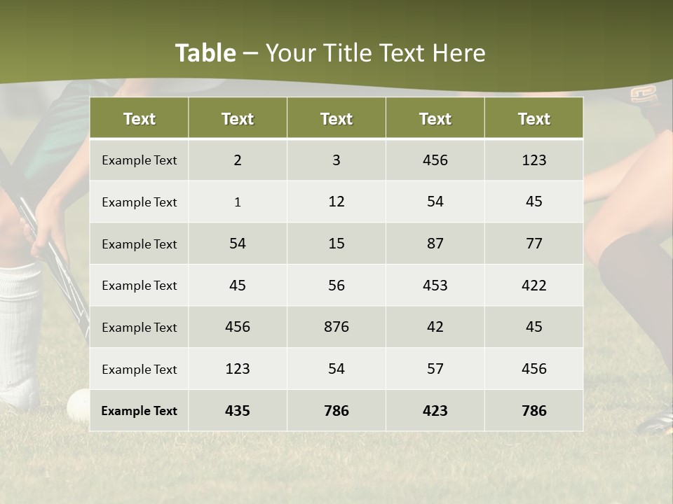 A Group Of People Playing A Game Of Field Hockey PowerPoint Template