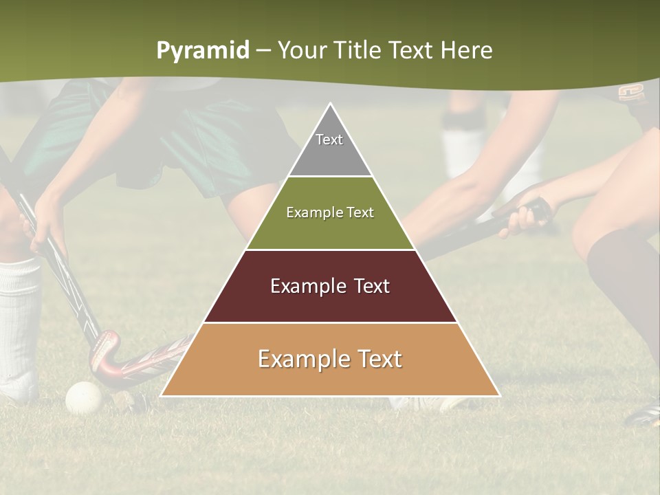 A Group Of People Playing A Game Of Field Hockey PowerPoint Template