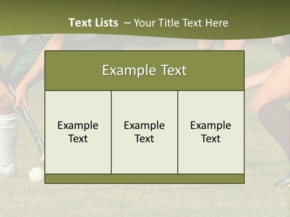 A Group Of People Playing A Game Of Field Hockey PowerPoint Template