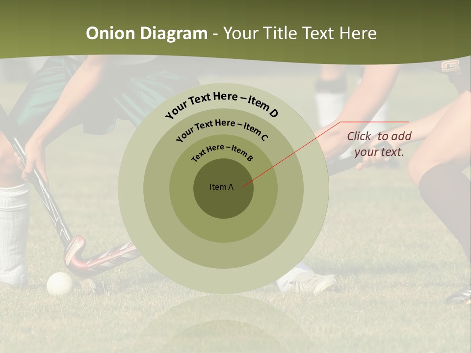 A Group Of People Playing A Game Of Field Hockey PowerPoint Template