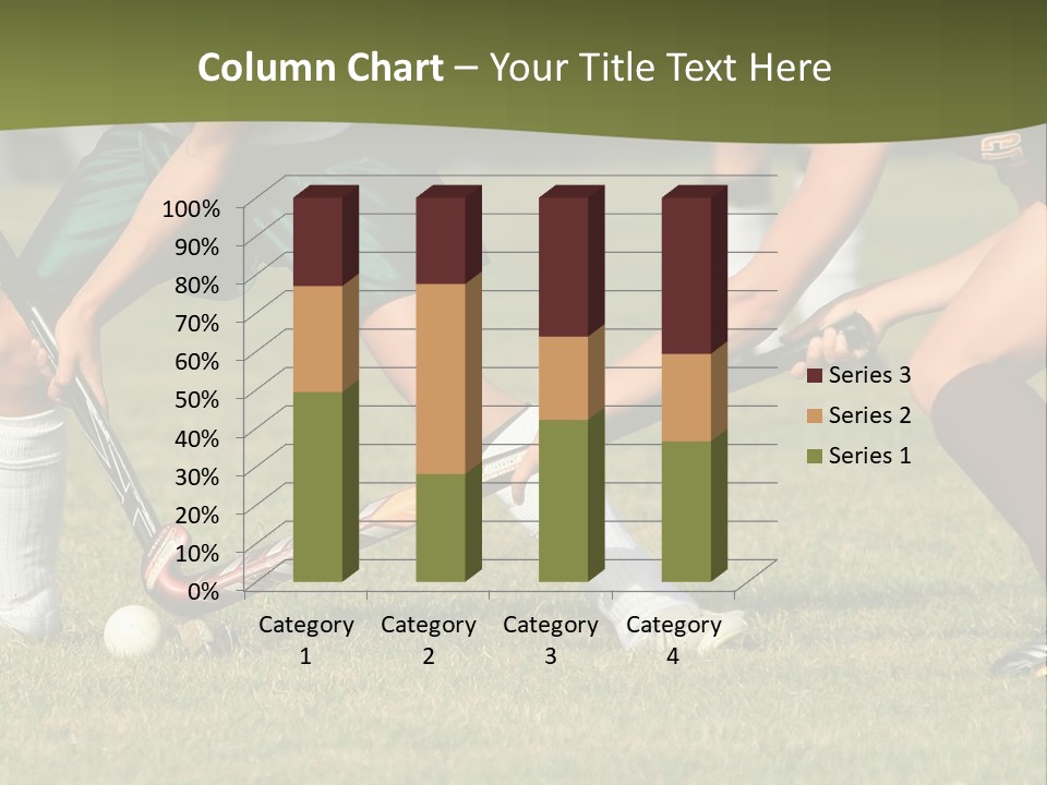 A Group Of People Playing A Game Of Field Hockey PowerPoint Template