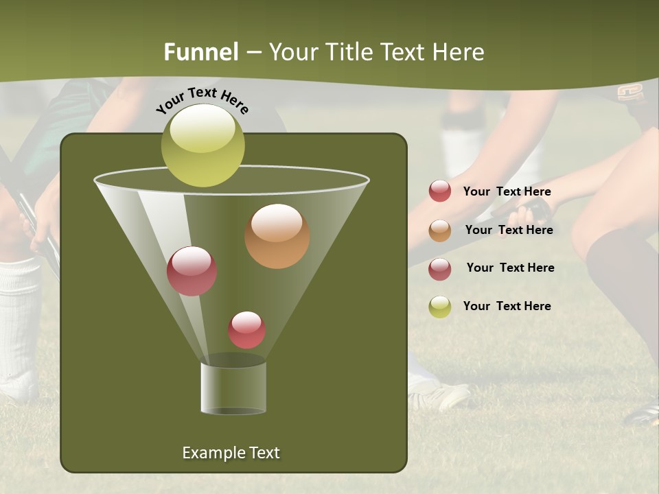 A Group Of People Playing A Game Of Field Hockey PowerPoint Template