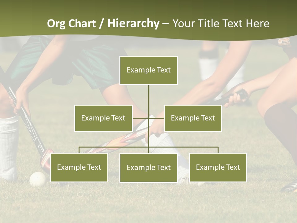 A Group Of People Playing A Game Of Field Hockey PowerPoint Template