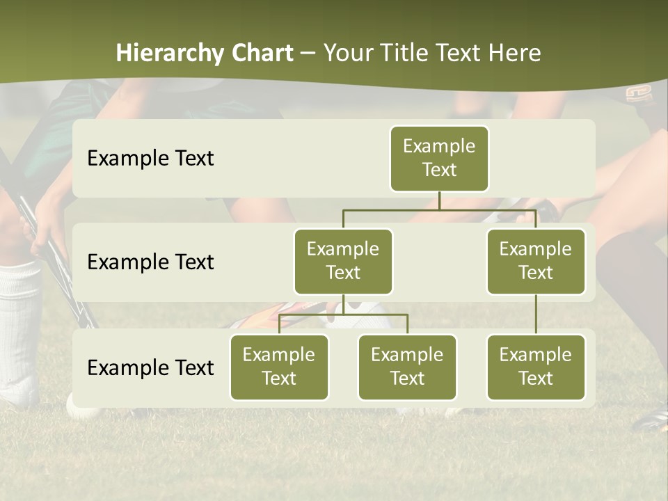 A Group Of People Playing A Game Of Field Hockey PowerPoint Template