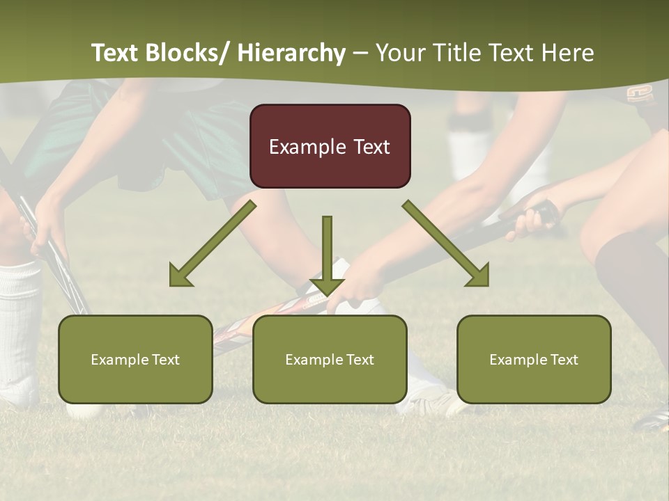 A Group Of People Playing A Game Of Field Hockey PowerPoint Template