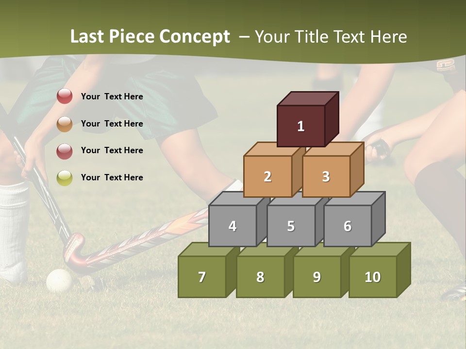 A Group Of People Playing A Game Of Field Hockey PowerPoint Template