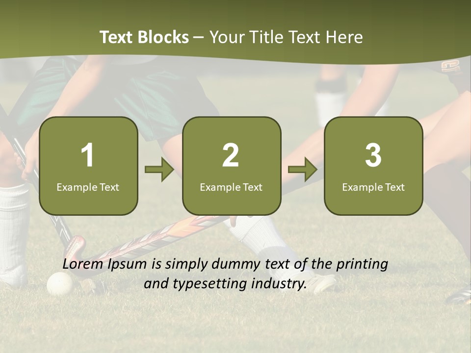 A Group Of People Playing A Game Of Field Hockey PowerPoint Template