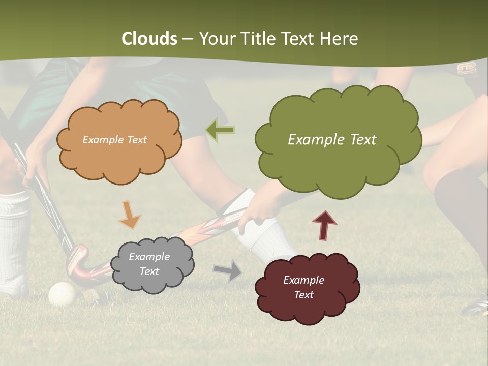 A Group Of People Playing A Game Of Field Hockey PowerPoint Template