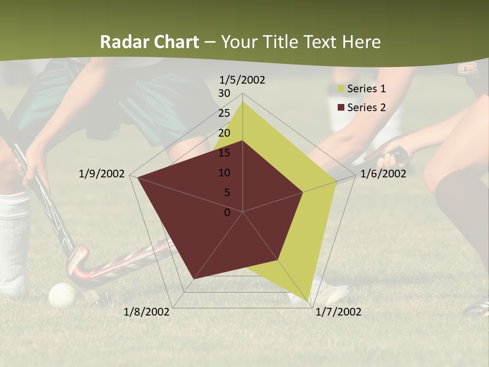 A Group Of People Playing A Game Of Field Hockey PowerPoint Template