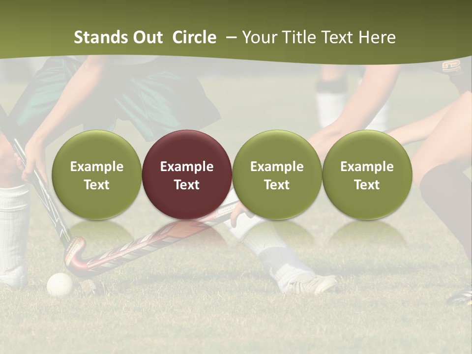 A Group Of People Playing A Game Of Field Hockey PowerPoint Template