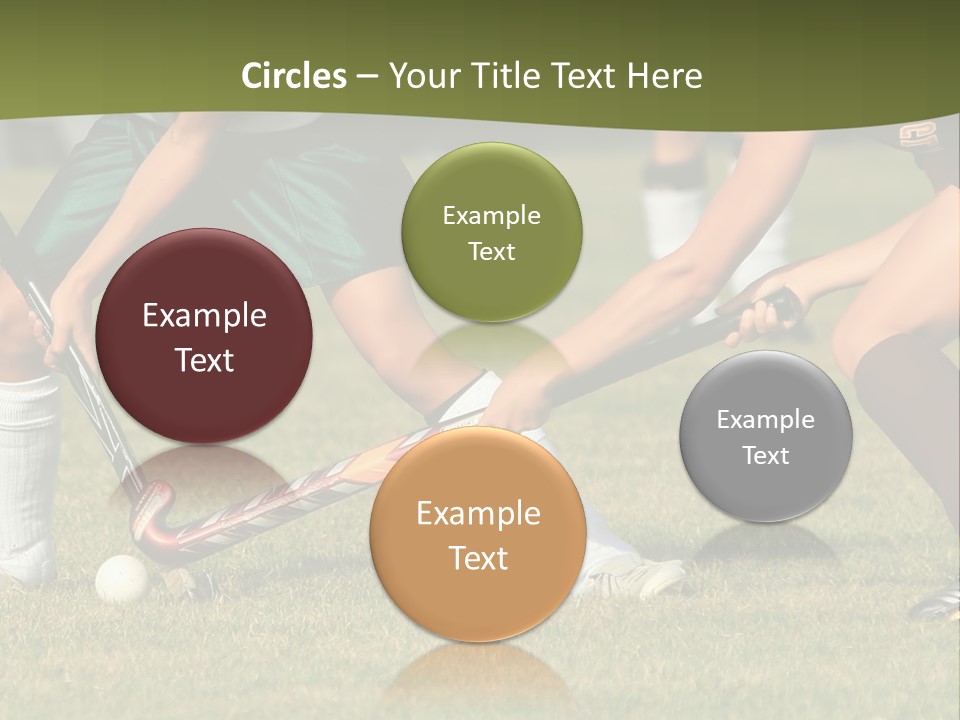 A Group Of People Playing A Game Of Field Hockey PowerPoint Template