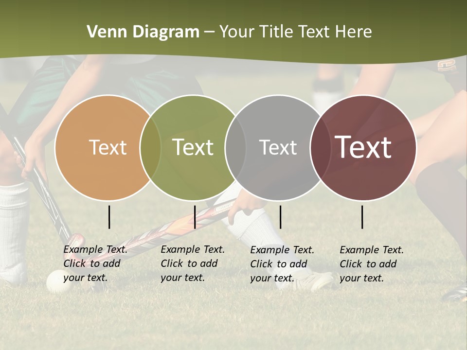 A Group Of People Playing A Game Of Field Hockey PowerPoint Template