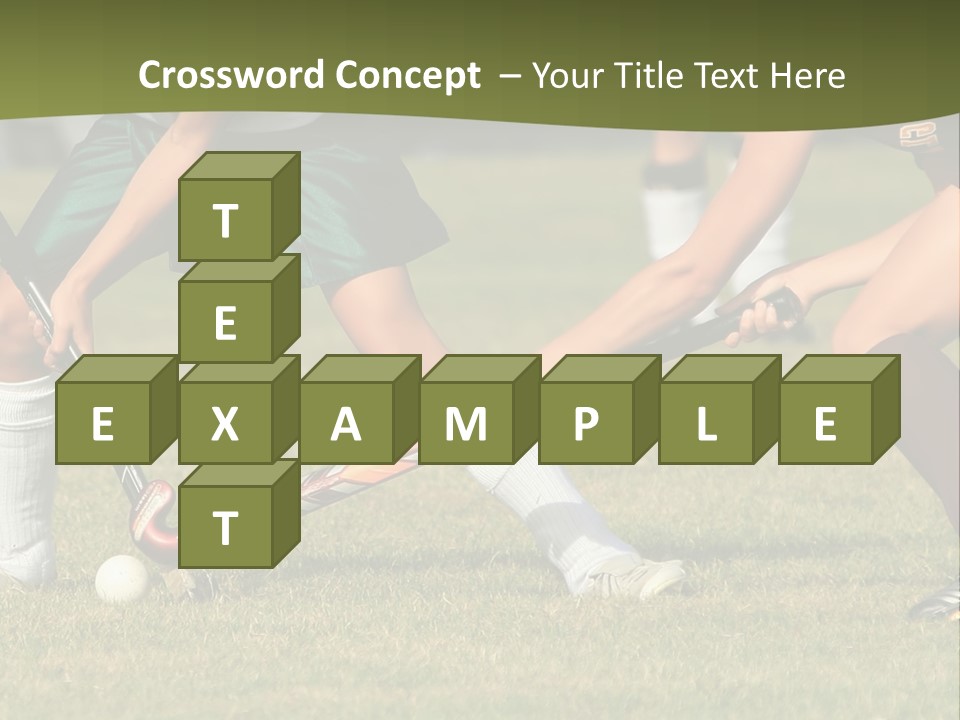 A Group Of People Playing A Game Of Field Hockey PowerPoint Template