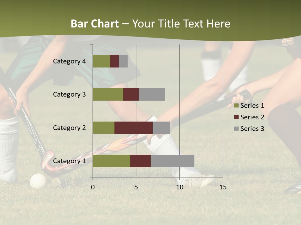 A Group Of People Playing A Game Of Field Hockey PowerPoint Template