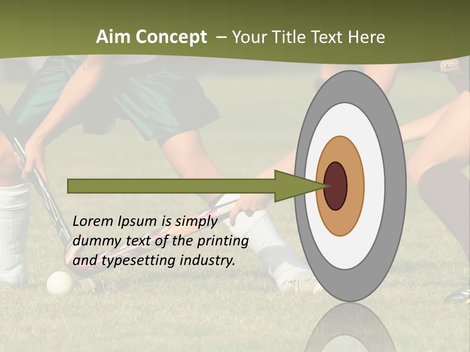 A Group Of People Playing A Game Of Field Hockey PowerPoint Template