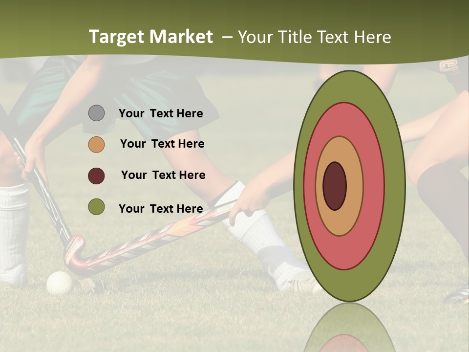 A Group Of People Playing A Game Of Field Hockey PowerPoint Template