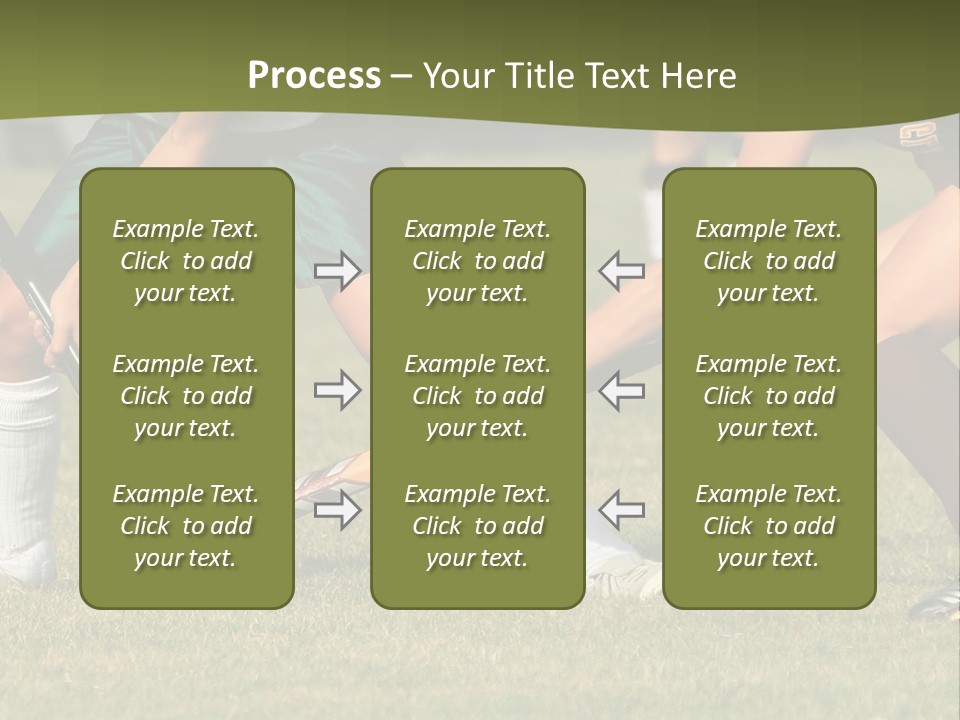 A Group Of People Playing A Game Of Field Hockey PowerPoint Template