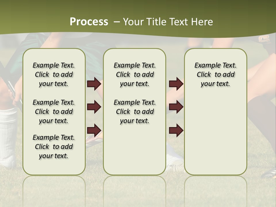 A Group Of People Playing A Game Of Field Hockey PowerPoint Template