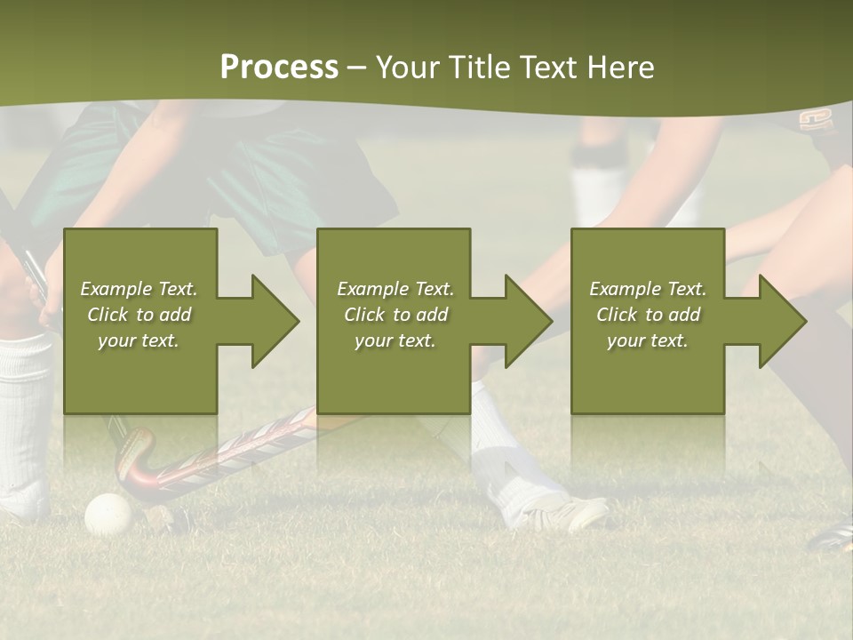 A Group Of People Playing A Game Of Field Hockey PowerPoint Template