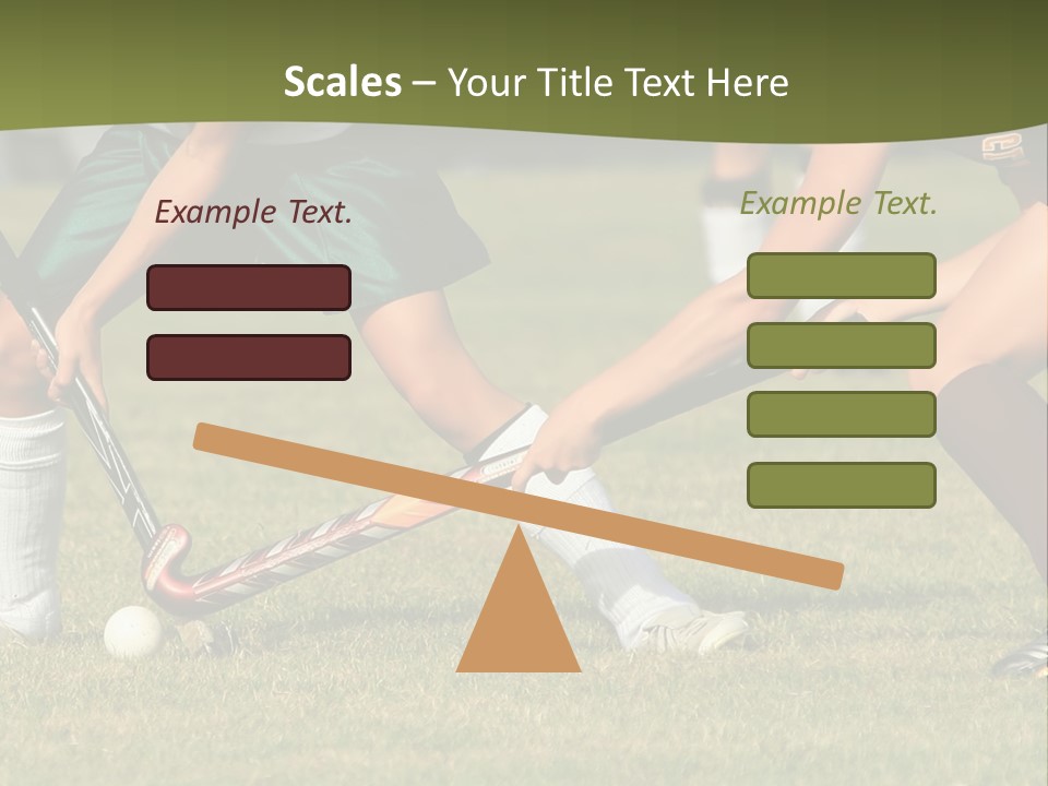 A Group Of People Playing A Game Of Field Hockey PowerPoint Template