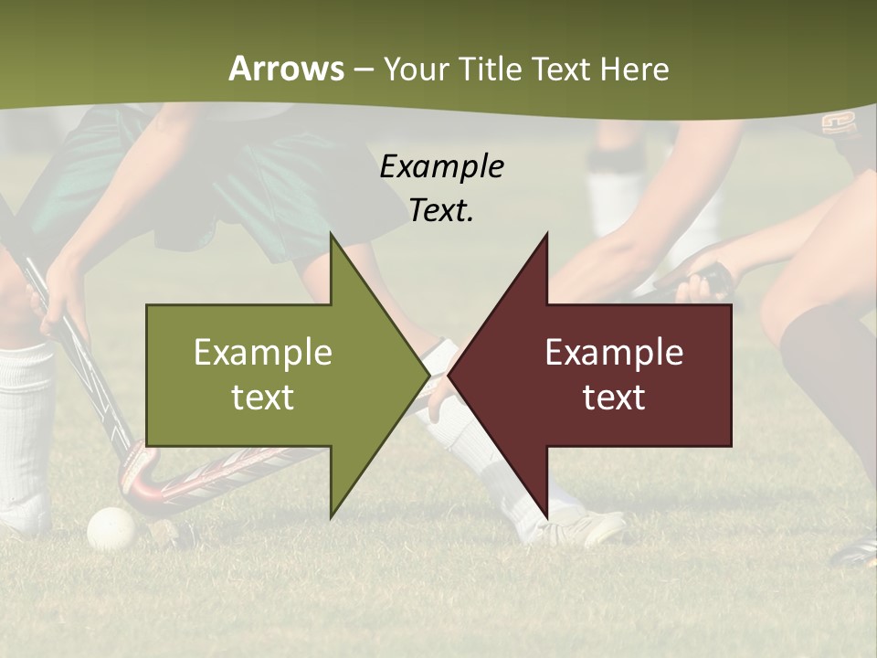 A Group Of People Playing A Game Of Field Hockey PowerPoint Template