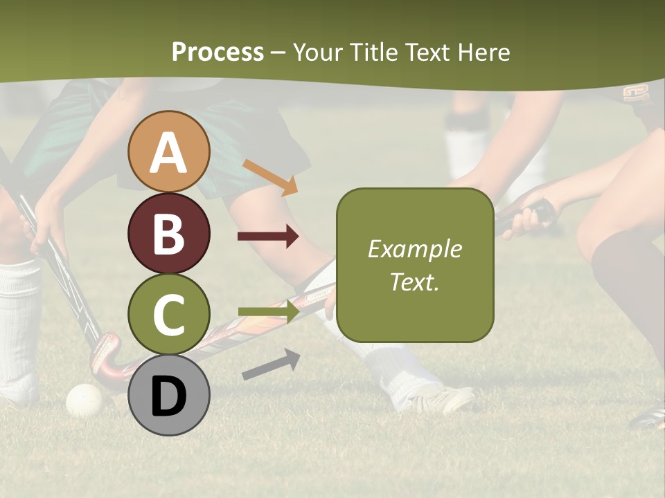 A Group Of People Playing A Game Of Field Hockey PowerPoint Template