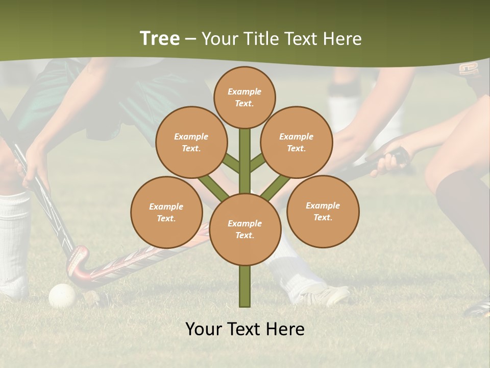 A Group Of People Playing A Game Of Field Hockey PowerPoint Template