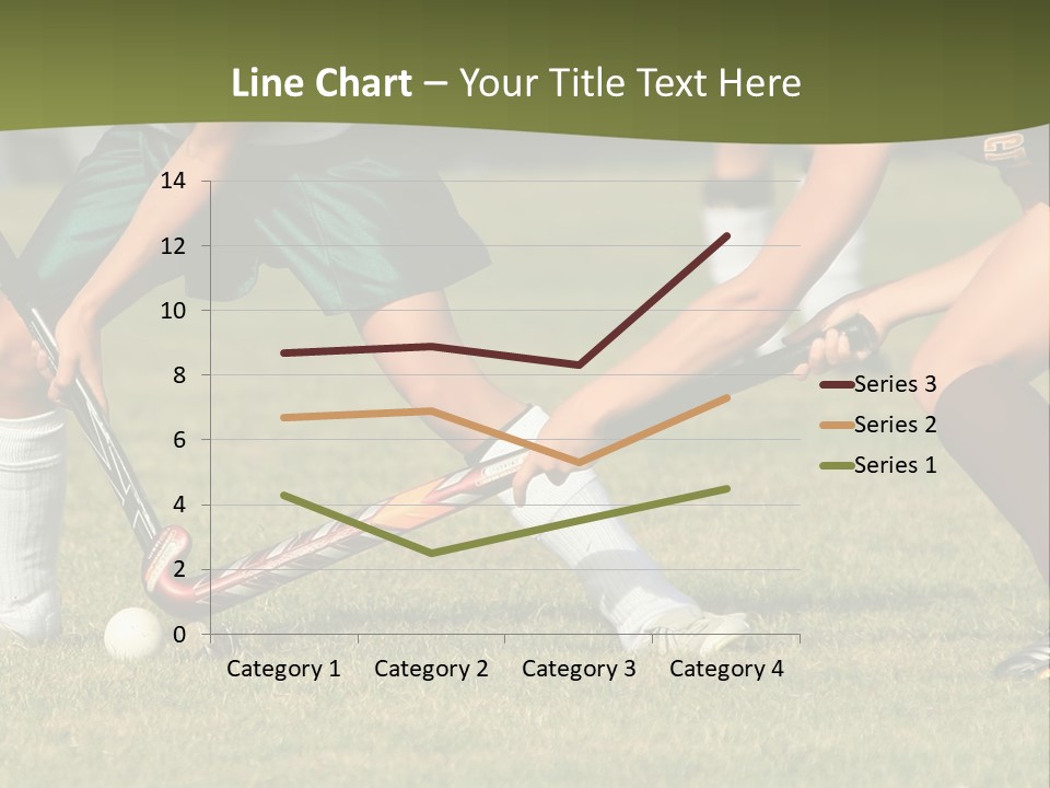 A Group Of People Playing A Game Of Field Hockey PowerPoint Template