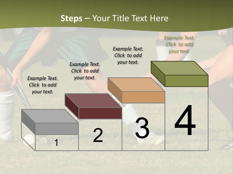 A Group Of People Playing A Game Of Field Hockey PowerPoint Template
