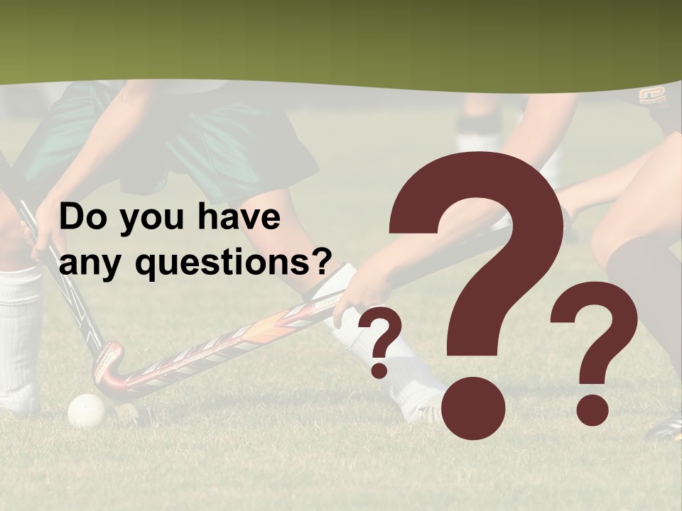 A Group Of People Playing A Game Of Field Hockey PowerPoint Template