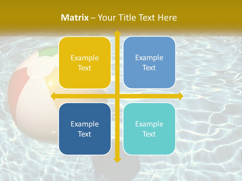 A Beach Ball Floating In A Pool Of Water PowerPoint Template