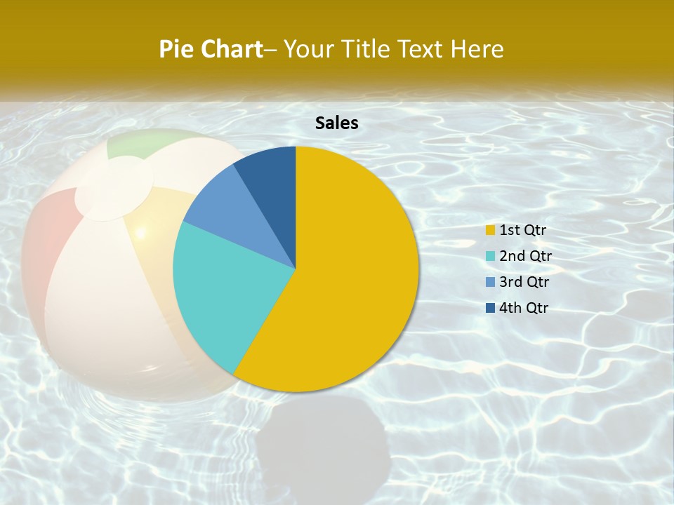 A Beach Ball Floating In A Pool Of Water PowerPoint Template