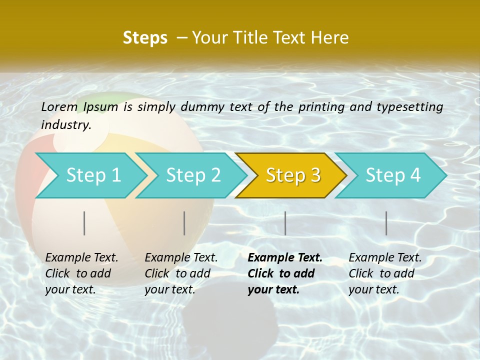 A Beach Ball Floating In A Pool Of Water PowerPoint Template