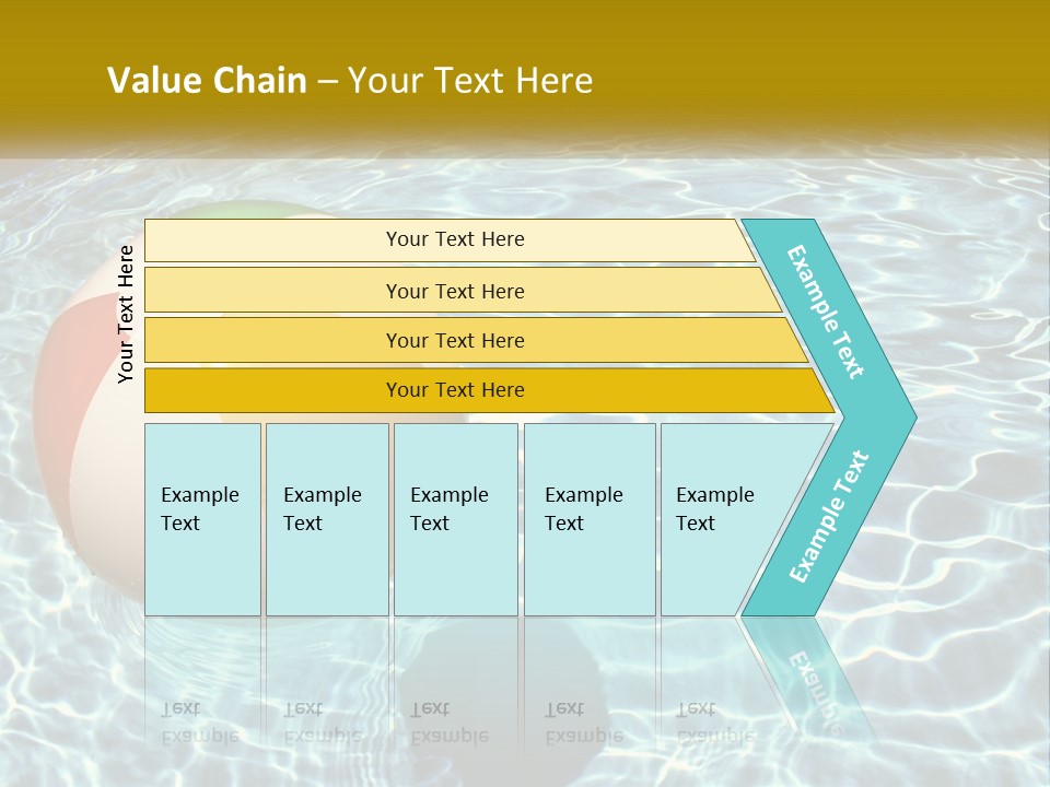A Beach Ball Floating In A Pool Of Water PowerPoint Template