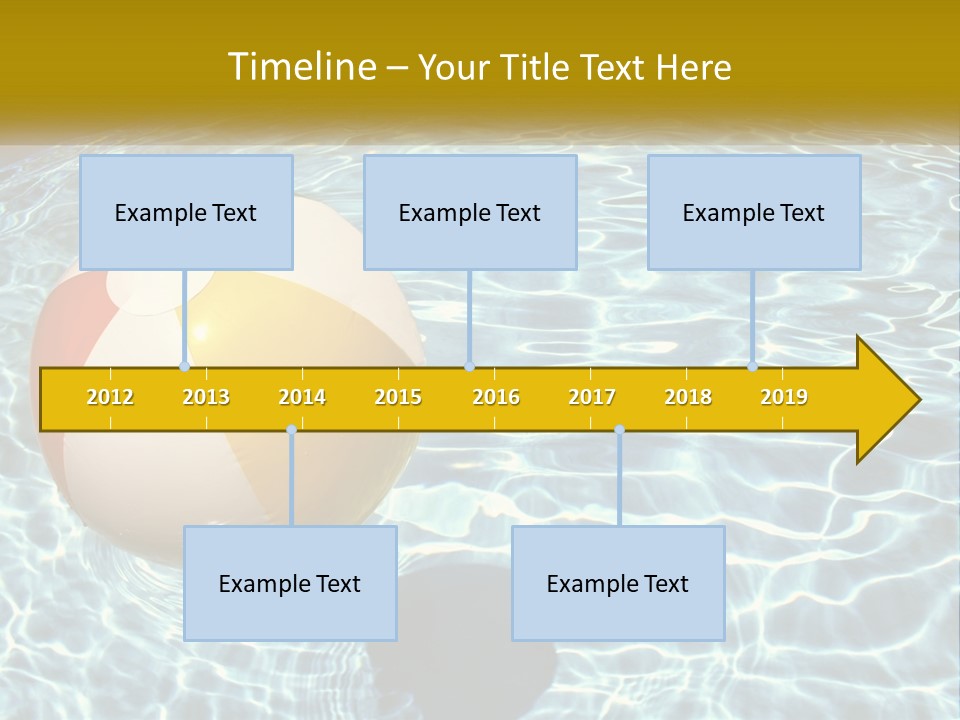 A Beach Ball Floating In A Pool Of Water PowerPoint Template