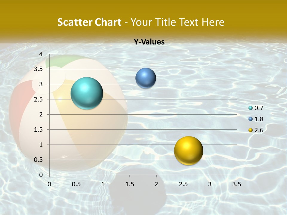 A Beach Ball Floating In A Pool Of Water PowerPoint Template
