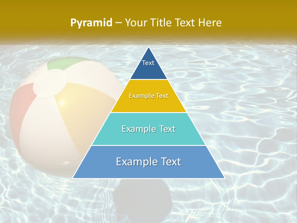 A Beach Ball Floating In A Pool Of Water PowerPoint Template
