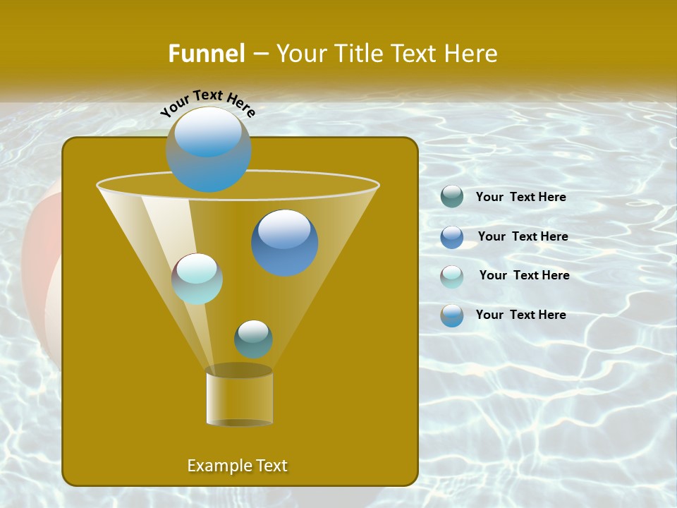 A Beach Ball Floating In A Pool Of Water PowerPoint Template