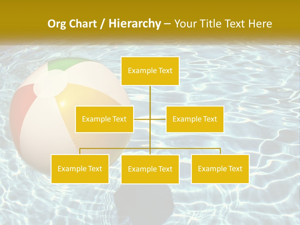 A Beach Ball Floating In A Pool Of Water PowerPoint Template