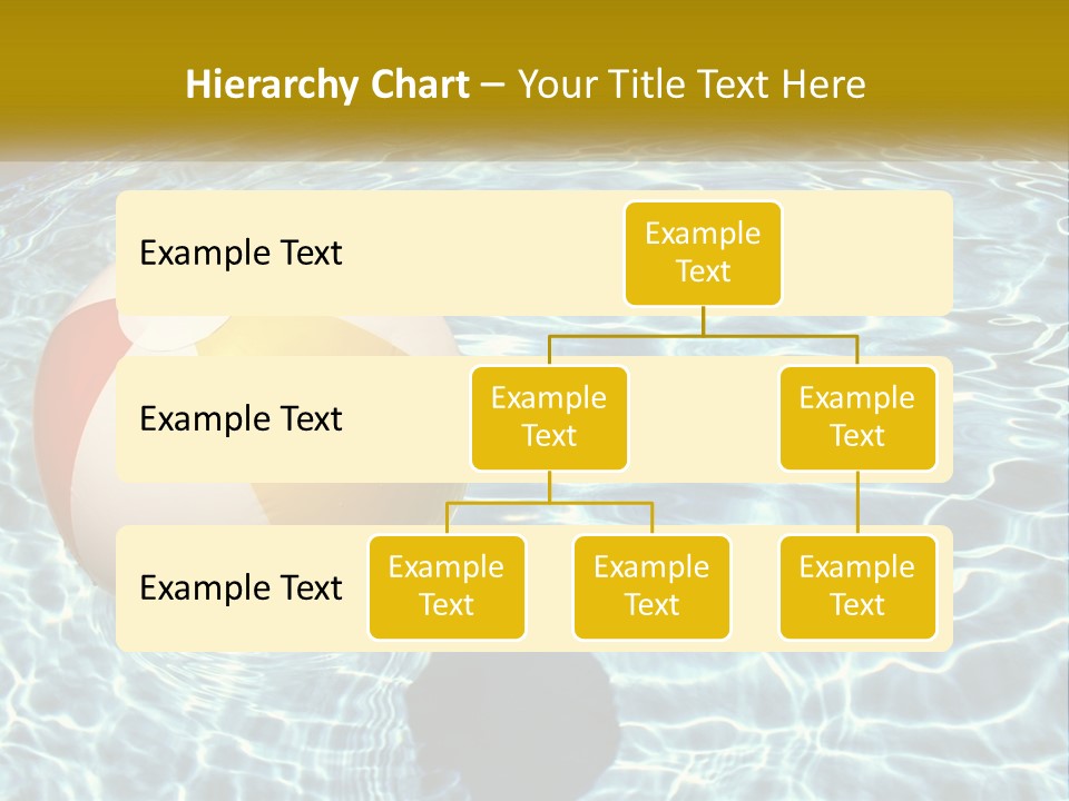 A Beach Ball Floating In A Pool Of Water PowerPoint Template