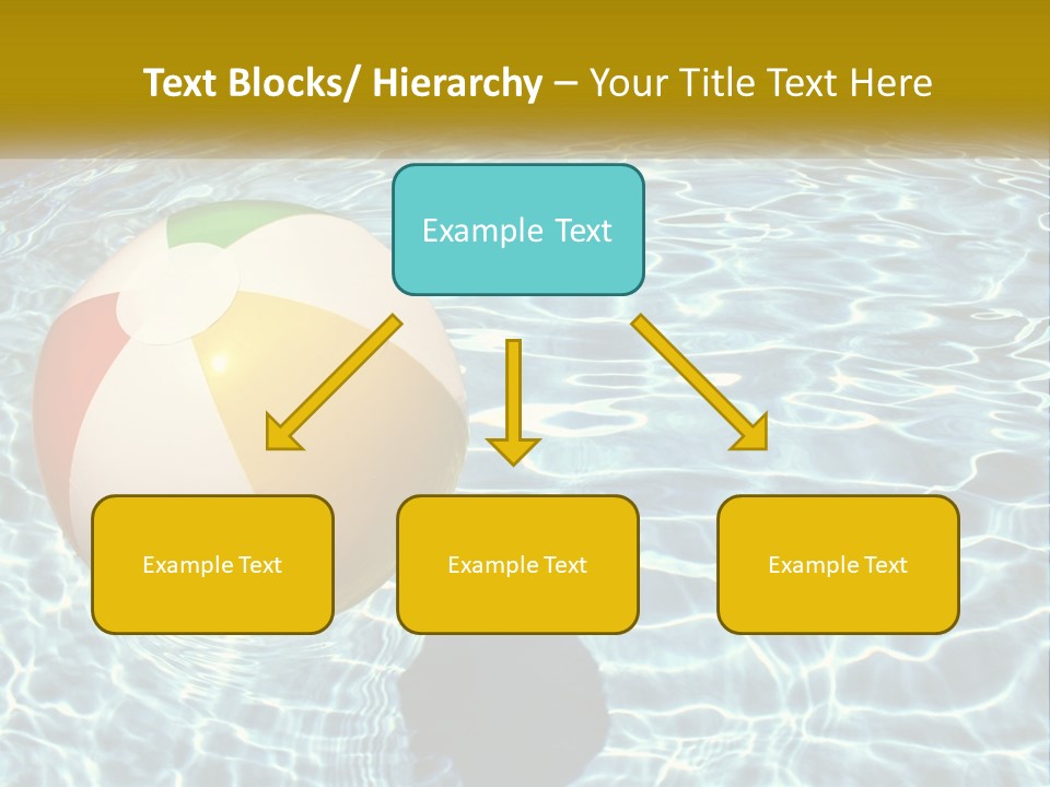 A Beach Ball Floating In A Pool Of Water PowerPoint Template
