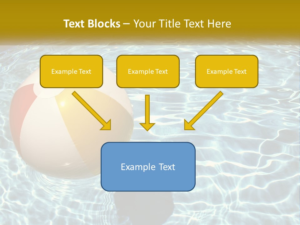 A Beach Ball Floating In A Pool Of Water PowerPoint Template
