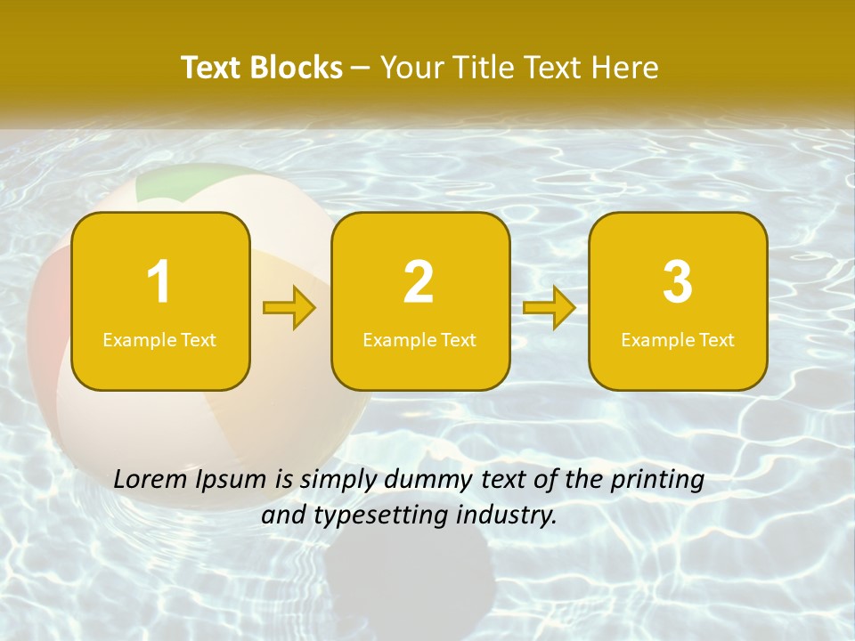 A Beach Ball Floating In A Pool Of Water PowerPoint Template