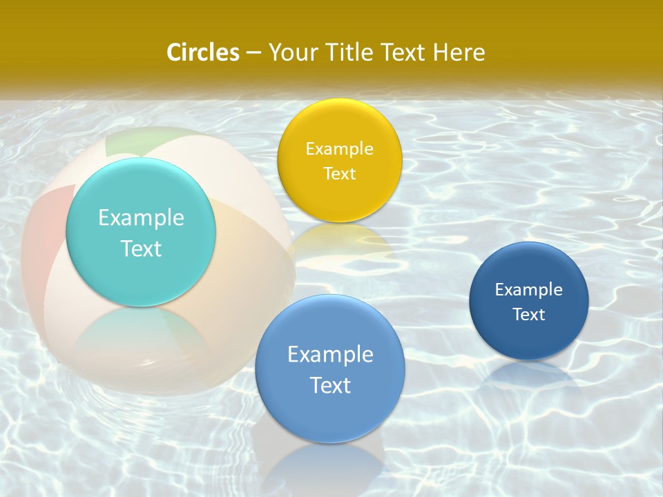 A Beach Ball Floating In A Pool Of Water PowerPoint Template