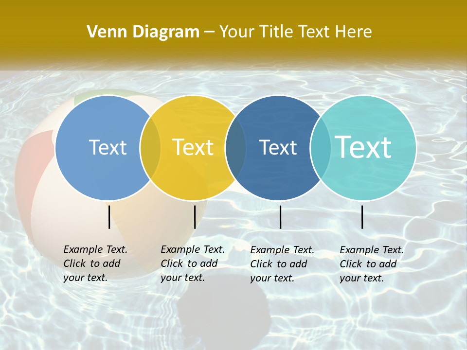 A Beach Ball Floating In A Pool Of Water PowerPoint Template